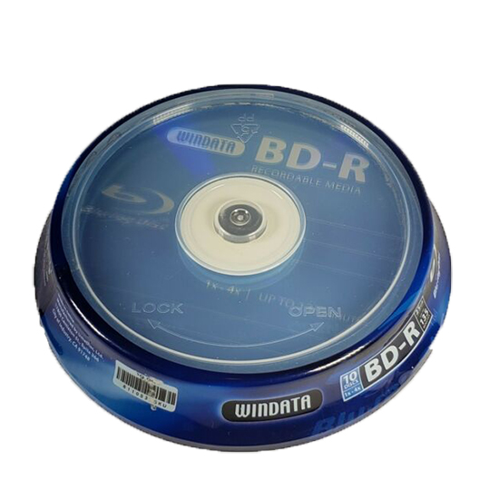 Windata BD-R Blu ray Disc 25GB 10pk