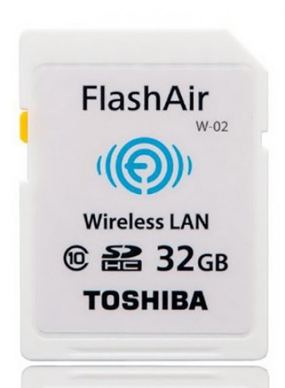 32GB Toshiba FlashAir W-02 Wi-Fi Wireless LAN SD Card SDHC CL10