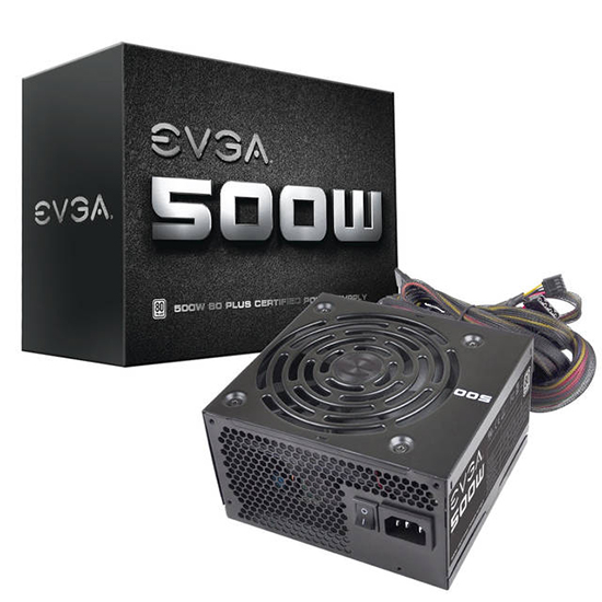 EVGA 500W Power Supply Unit - 80PLUS +12V Black 