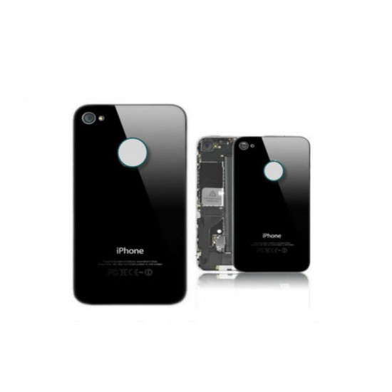 Apple iPhone 4 Back Battery Glass Cover Black