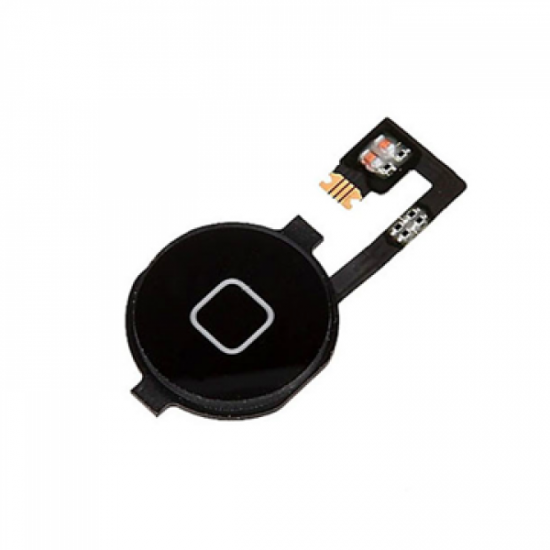 Apple iPhone 4 Home Button Black With Flex Cable