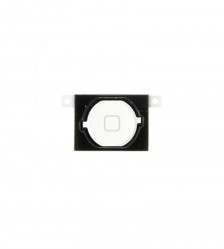 Apple iPhone 4s Home Button White with Rubber Gasket Holder