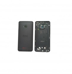 HTC One M7 Back Rear Housing Replacement Frame with Camera Lens Black