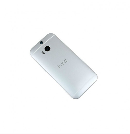 HTC One M8 Back Rear Housing Replacement Frame with Camera Lens Silver