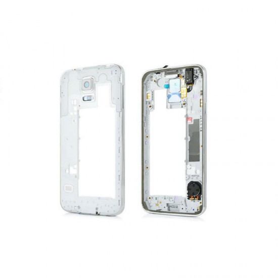 Samsung Galaxy S5 SM-G900W8 SM-G900 Middle Housing Bezel Frame Assembly Silver